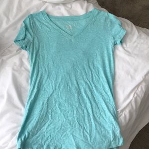 teal v-neck